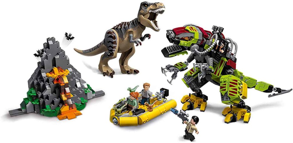 LEGO Jurassic World - Gioco per Bambini Battaglia tra T.Rex e Dino Mech_x