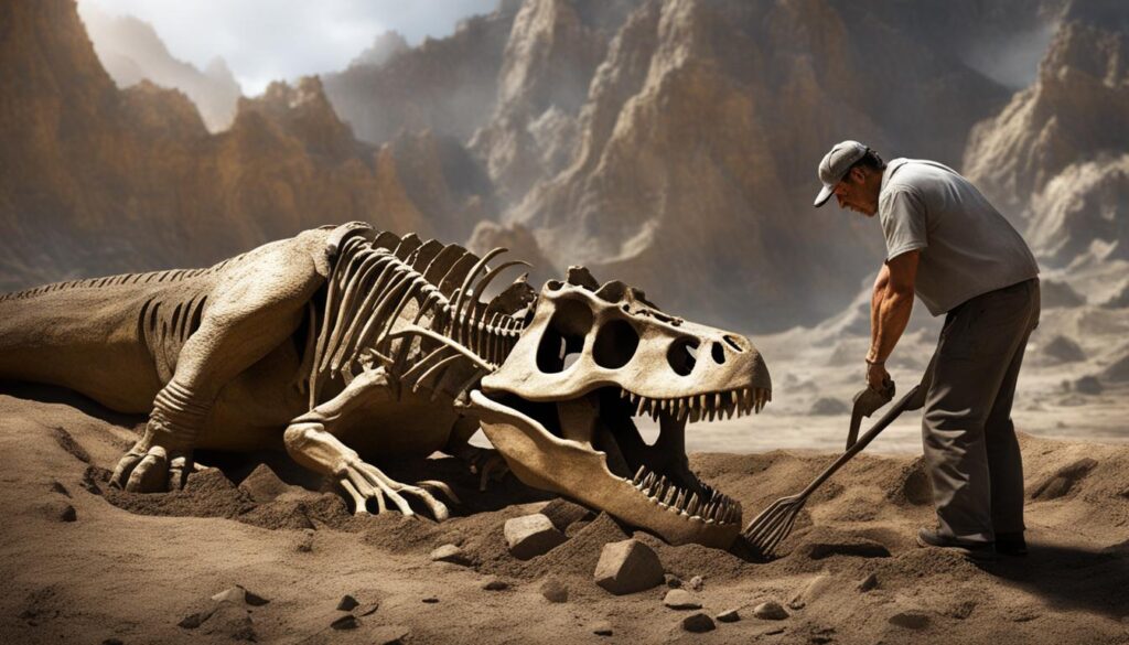 resti fossili tirannosauro t-rex , ricercatori paleontologo
